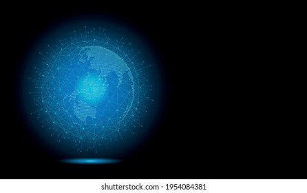 Global network business technology background