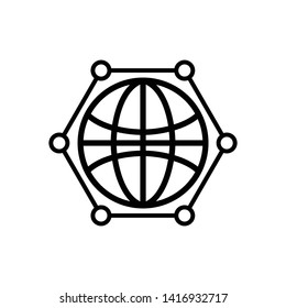 Global Network Bussiness vector icon Illustration For Presentation