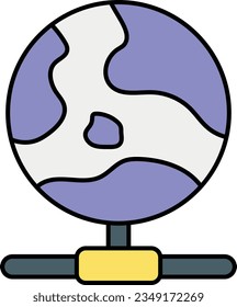  global network color icon design style 