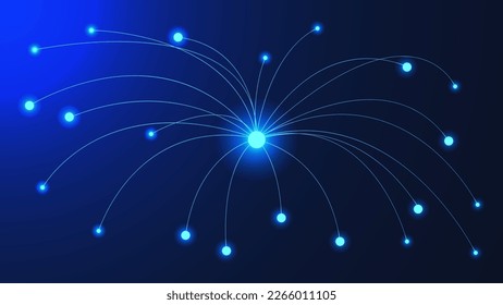 Global network communication concept. Abstract world map digital texture pattern. Vector illustration.