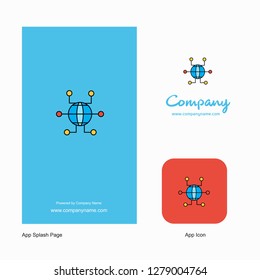 Global network Company Logo App Icon and Splash Page Design. Creative Business App Design Elements