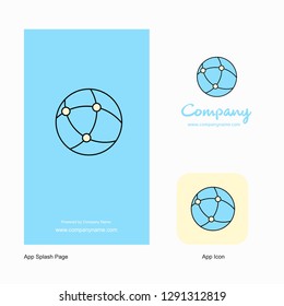Global network  Company Logo App Icon and Splash Page Design. Creative Business App Design Elements