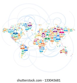Global communication?Social network concept