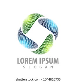 Global network concept design. Symbol graphic template element 