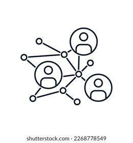 Global network concept. Vector icon isolated on white background.