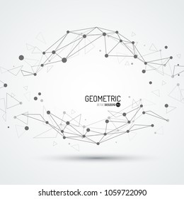 Global network connection. Abstract digital background for business presentation. Broken sphere with lines and dots