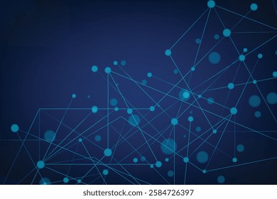 Global network connection. Abstract geometric background with connecting dots and lines