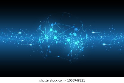 Global network connection abstract technology background global business innovation concept
