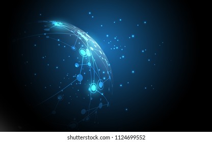 Global network connection abstract technology background global business innovation concept
