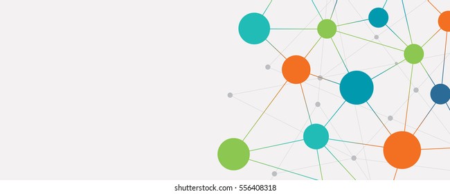 Global Network Connection Ans Social Network Background Concept .flat Vector For Web Banner 