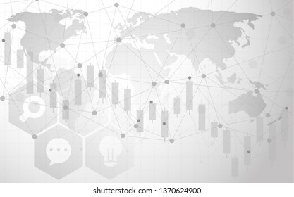 Global network connection Automated Support Assistance and Networks Design Concept with Wireframe