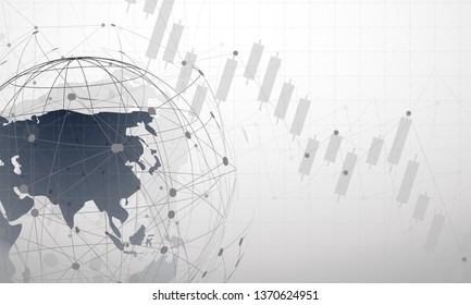 Global network connection Automated Support Assistance and Networks Design Concept with Wireframe