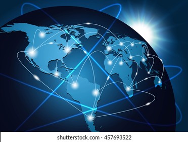 Global network connection background