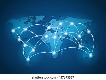 Global Network Connection Background