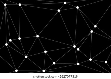 Global network connection background for banner design. Abstract line background with connecting dots and lines. Network Connecting dot polygon Social network communication. Internet technology.
