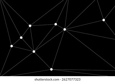 Antecedentes de conexión de red global para el diseño de Anuncios. Fondo de línea Abstractas con puntos y líneas de conexión. Red Conectando punto polígono Comunicación de red social. Tecnología de Internet.