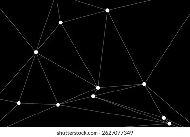 Antecedentes de conexión de red global para el diseño de Anuncios. Fondo de línea Abstractas con puntos y líneas de conexión. Red Conectando punto polígono Comunicación de red social. Tecnología de Internet.