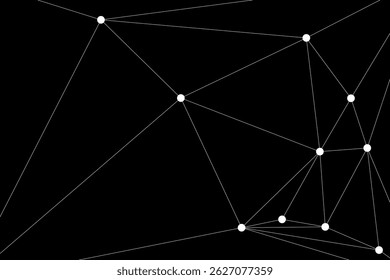 Global network connection background for banner design. Abstract line background with connecting dots and lines. Network Connecting dot polygon Social network communication. Internet technology.