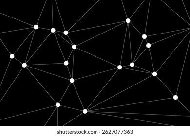 Global network connection background for banner design. Abstract line background with connecting dots and lines. Network Connecting dot polygon Social network communication. Internet technology.