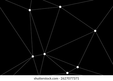 Plano de fundo de conexão de rede global para design de banner. Fundo abstrato da linha com pontos e linhas de conexão. Rede Conectando o polígono de pontos Comunicação social da rede. Tecnologia da Internet.