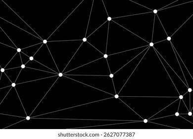 Global network connection background for banner design. Abstract line background with connecting dots and lines. Network Connecting dot polygon Social network communication. Internet technology.