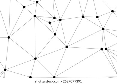 Antecedentes de conexión de red global para el diseño de Anuncios. Fondo de línea Abstractas con puntos y líneas de conexión. Red Conectando punto polígono Comunicación de red social. Tecnología de Internet.