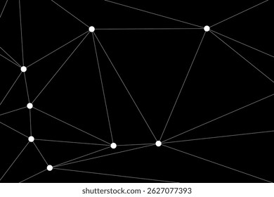 Global network connection background for banner design. Abstract line background with connecting dots and lines. Network Connecting dot polygon Social network communication. Internet technology.