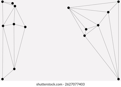 Plano de fundo de conexão de rede global para design de banner. Fundo abstrato da linha com pontos e linhas de conexão. Rede Conectando o polígono de pontos Comunicação social da rede. Tecnologia da Internet.