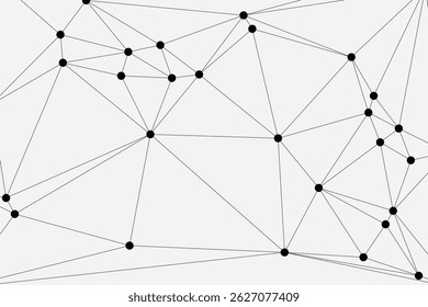 Global network connection background for banner design. Abstract line background with connecting dots and lines. Network Connecting dot polygon Social network communication. Internet technology.