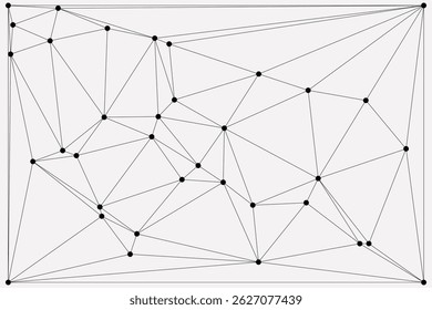 Antecedentes de conexión de red global para el diseño de Anuncios. Fondo de línea Abstractas con puntos y líneas de conexión. Red Conectando punto polígono Comunicación de red social. Tecnología de Internet.