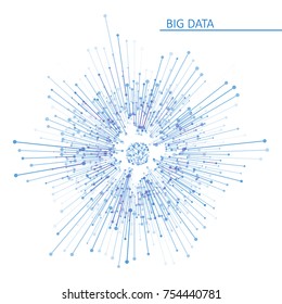 Global network connection. Background with connecting dots and lines. The concept illustration.