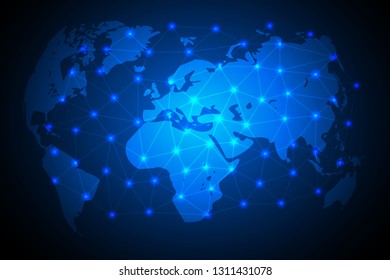 Global network connection background, vector, illustration, eps file