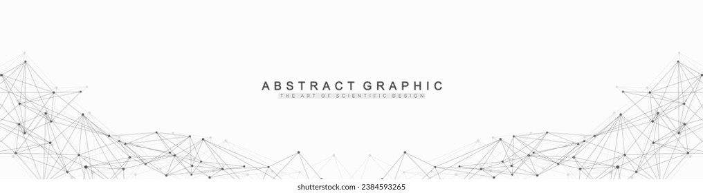 Global network connection banner design template. Header social network communication in the global business concept. Big data visualization. Internet technology.