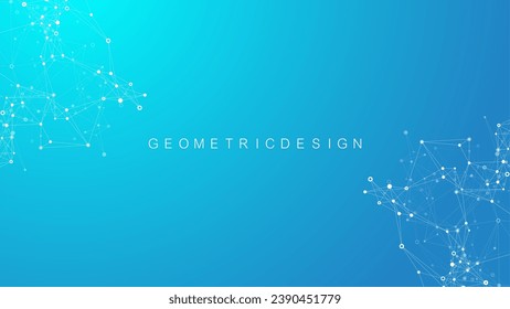 Plantilla de diseño de banner de conexión de red global. Encabezando la comunicación de redes sociales en el concepto de negocios global. Gran visualización de datos. Tecnología de Internet
