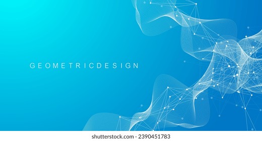 Global network connection banner design template. Header social network communication in the global business concept. Big data visualization. Internet technology