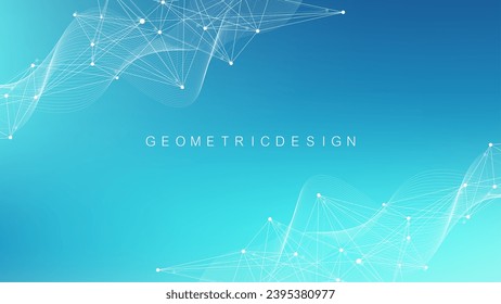 Global network connection banner design template. Header social network communication in the global business concept. Big data visualization. Internet technology.