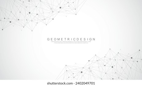 Global network connection banner design template. Header social network communication in the global business concept. Big data visualization. Internet