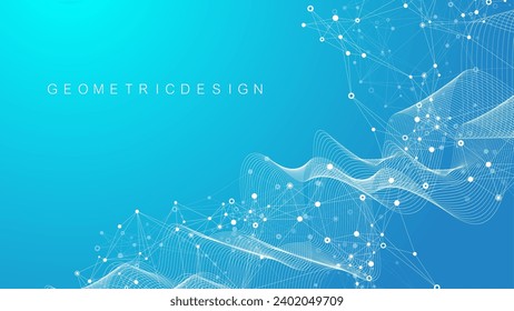 Global network connection banner design template. Header social network communication in the global business concept. Big data visualization. Internet