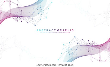 Global network connection banner design template. Header social network communication in the global business concept. Big data visualization. Internet technology.