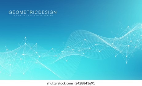 Global network connection banner design template. Header social network communication in the global business concept. Big data visualization. Internet technology.