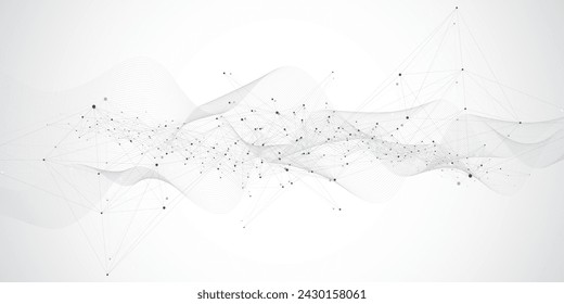 Global network connection banner design template. Header social network communication in the global business concept. Big data visualization. Internet technology.