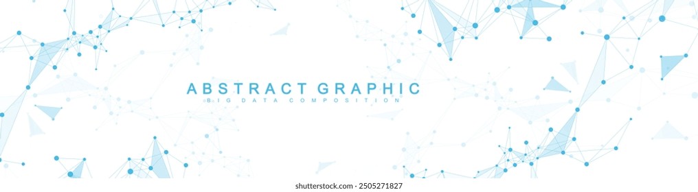 Global network connection banner design template. Header social network communication in the global business concept. Big data visualization. Internet technology