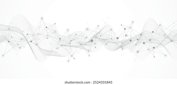 Entwurfsvorlage für globale Netzwerkverbindungsbanner. Header soziale Netzwerkkommunikation im globalen Geschäftskonzept. Visualisierung großer Datenmengen. Internet-Technologie.