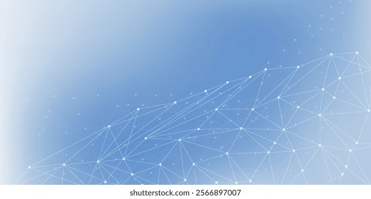 Global network connection banner design template. Header social network communication in the global business concept. Big data visualization. Internet