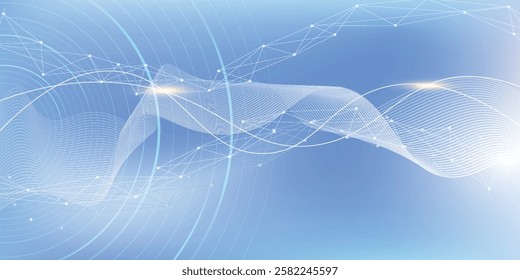 Global network connection banner design template. Header social network communication in the global business concept. Big data visualization. Internet