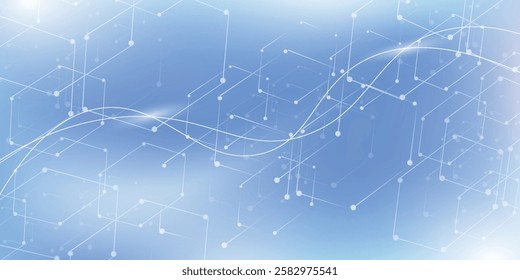 Global network connection banner design template. Header social network communication in the global business concept. Big data visualization. Internet