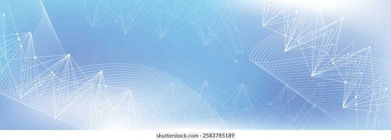 Global network connection banner design template. Header social network communication in the global business concept. Big data visualization. Internet