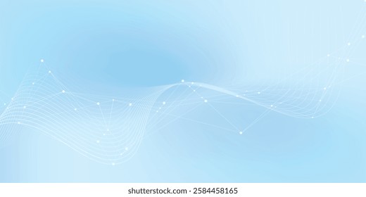 Global network connection banner design template. Header social network communication in the global business concept. Big data visualization. Internet