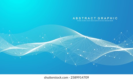 Global network connection banner design template. Big data visualization idea. Header social network communication in the global business concept. Internet technology. Vector illustration