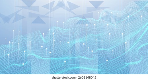 Global network connection banner design template. Header social network communication in the global business concept. Big data visualization. Internet